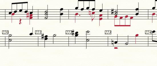 erreur à 220-221 et tout ce qui suit